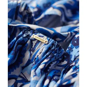 Lange jurk met stropdas op de rug Superdry image-5