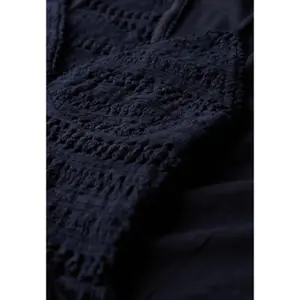 Robe longue jersey et dentelle femme Superdry image-5