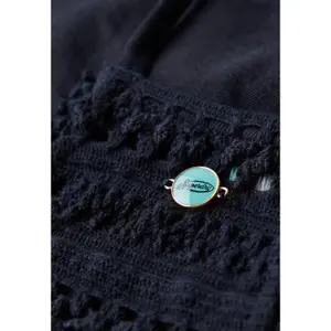 Robe longue jersey et dentelle femme Superdry image-4