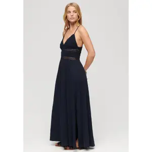 Robe longue jersey et dentelle femme Superdry image-2