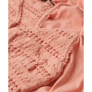 Lange jurk van jersey en kant voor vrouwen Superdry image-5