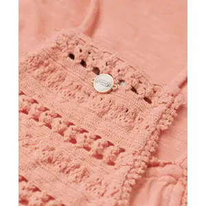 Lange jurk van jersey en kant voor vrouwen Superdry image-6