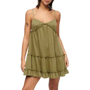 Mini vestido sin mangas con volantes de jersey para mujer Superdry image-1