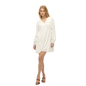 Short dress with long sleeves and ruffles Superdry Ibiza image-2