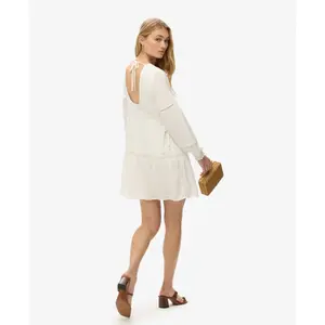 Short dress with long sleeves and ruffles Superdry Ibiza image-4