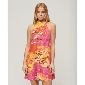 Korte zonder mouwen bedrukte jurk voor dames Superdry image-3