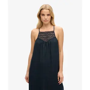 Długa koronkowa sukienka plażowa z odkrytymi plecami dla kobiet Superdry image-4