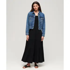 Long smocked cami dress for women Superdry image-3
