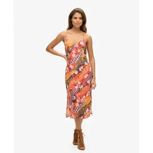 Printed midi slip dress for women Superdry image-1