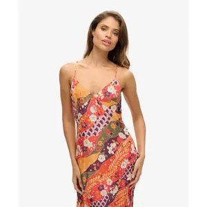 Printed midi slip dress for women Superdry image-4