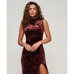 Robe longue en velours femme Superdry image-4