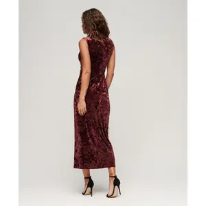 Robe longue en velours femme Superdry image-2