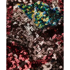 Robe mi-longue à dos nu et sequins femme Superdry image-4