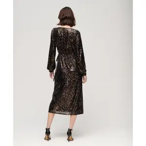 Vestido largo de lentejuelas Superdry image-2