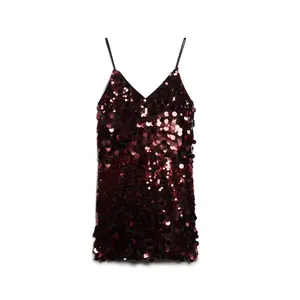 Women's disco sequin short dress Superdry image-0
