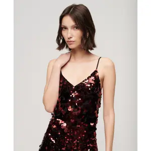 Women's disco sequin short dress Superdry image-3