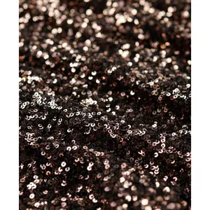 Vestido trapecio corto de lentejuelas sin mangas Superdry image-4