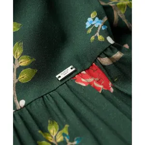 Vestido maxi de tecido com folhos para mulher Superdry image-5