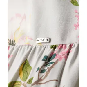 Vestido maxi de tecido com folhos para mulher Superdry image-4