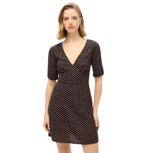 Women's printed fluid short dress Superdry image-1