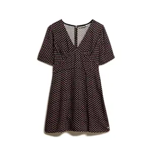 Women's printed fluid short dress Superdry image-0