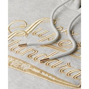 Hooded sweatshirt dress with metallic logo for women Superdry Luxe image-5