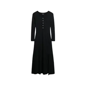 Kvinna halvknäppt midiklänning Superdry image-0