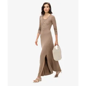 Kvinna halvknäppt midiklänning Superdry image-2