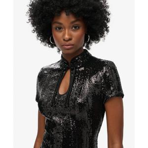 Abito corto con paillettes e col mao donna Superdry image-6