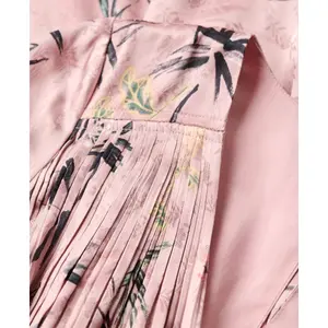 Short dress with flared sleeves in jacquard for women Superdry image-6