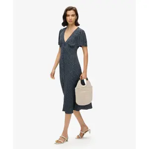 Vestido midi estampado com botões para mulher Superdry image-3