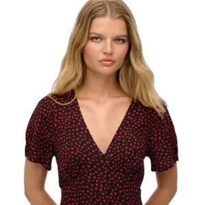 Vestido midi estampado com botões para mulher Superdry image-4