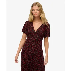 Vestido midi estampado com botões para mulher Superdry image-3