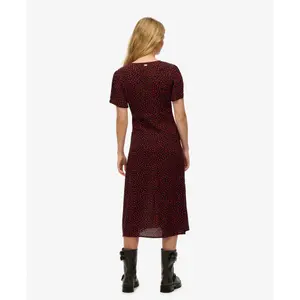 Vestido midi estampado com botões para mulher Superdry image-1