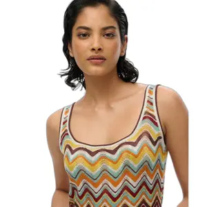 Women's short zigzag knit dress Superdry image-4