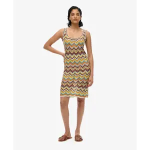 Women's short zigzag knit dress Superdry image-1
