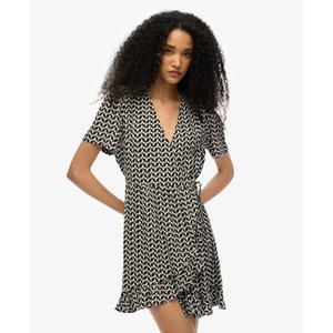 Short printed wrap dress for women Superdry image-4