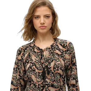 Printed midi dress with long sleeves for women Superdry image-4