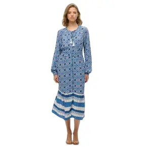 Women's long-sleeved printed midi dress Superdry image-1