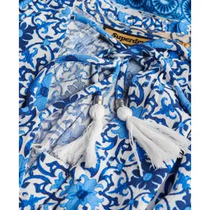 Women's long-sleeved printed midi dress Superdry image-5