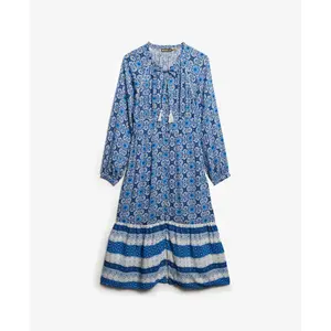 Women's long-sleeved printed midi dress Superdry image-0