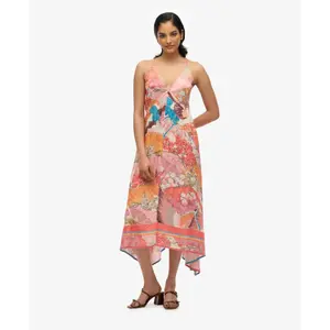 Sukienka z geometrycznym wzorem z falbany dla kobiet Superdry image-4