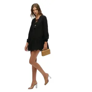 Women's embroidered ruffle mini dress Superdry d image-4