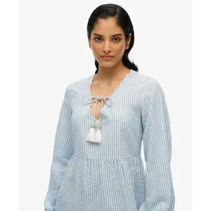 Multi-layered embroidered short dress for women Superdry image-5