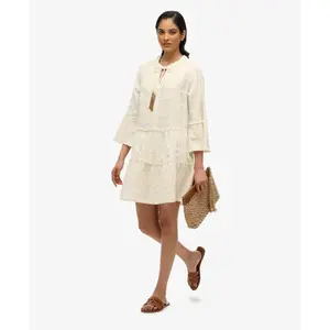 Short dress with long sleeves and frills Ibiza woman Superdry image-4