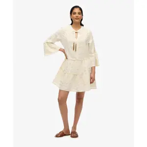Short dress with long sleeves and frills Ibiza woman Superdry image-2