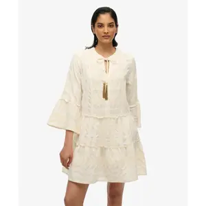 Short dress with long sleeves and frills Ibiza woman Superdry image-1