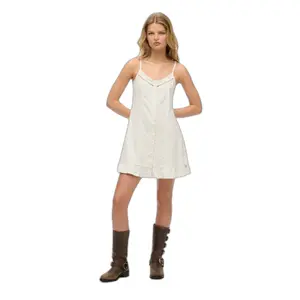 Vestido de encaje de botones para mujer Superdry Lace image-2