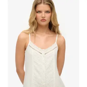 Vestido de encaje de botones para mujer Superdry Lace image-5
