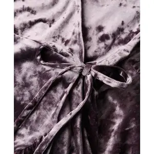 Vestido corto tipo envoltura de terciopelo para mujer Superdry